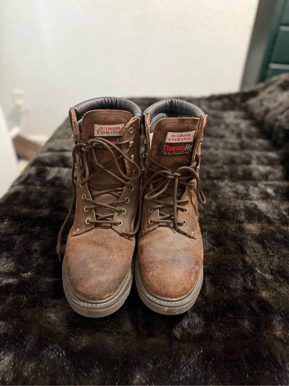 Outdoor Exchange Mens Steel Shank work Boots Sz 12 leather